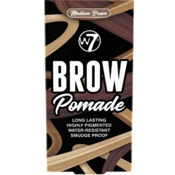 W7 Brow Pomade -Elcat Beauty Store BROWPOMADE BOXFRONTMEDIUMBROWN scaled