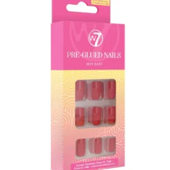 W7 Pre-Glued Press On Nails -Elcat Beauty Store Pre Glued Nails Hot Date scaled