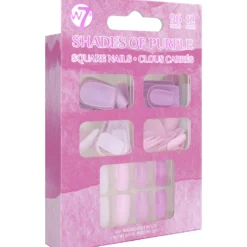 W7 Shades Of Purple 96pcs False Nails Set