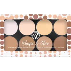 W7 Shape & Glow Highlight & Contour Powder Palette