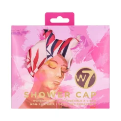 W7 Waterproof Shower Cap -Elcat Beauty Store ShowerCapPink1 scaled