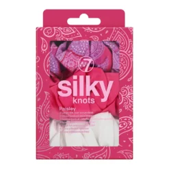 W7 Silky Knots Hair Scrunchies 3 Pack - Paisley Print