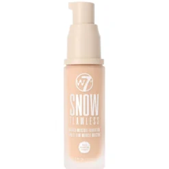 W7 Snow Flawless Foundation -Elcat Beauty Store SnowFlawlessFoundationNaturalBeige2Web scaled